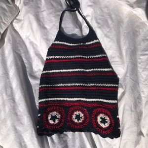 High heck tie knit  tank top